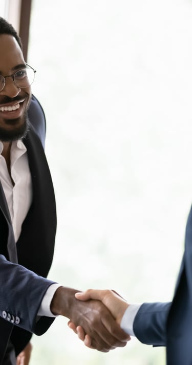 Vainty image of a man shake hands