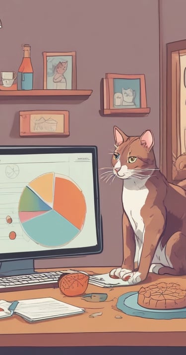 A sleek dashboard displaying colorful data visualizations and AI metrics on a modern screen