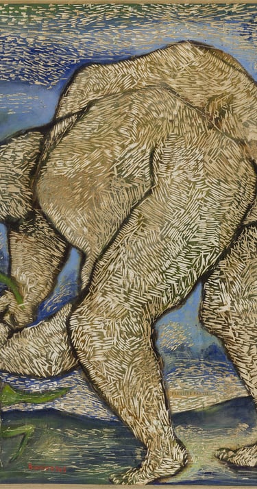 On a semée les feuilles vertes