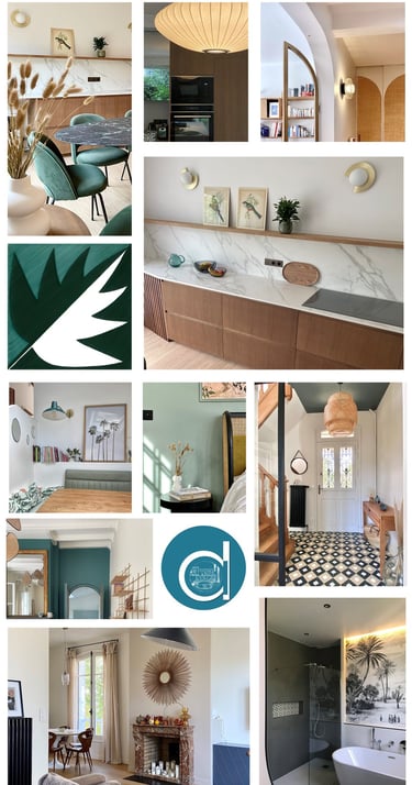 Mosaïque de réalisations d’architecture et décoration intérieure à Maisons-Laffitte – Alexandra Drue