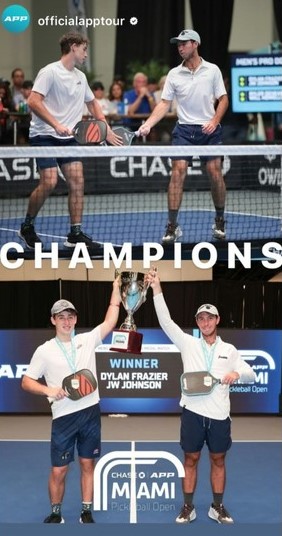 Dylan Frazier and JW Johnson win Mens Doubles