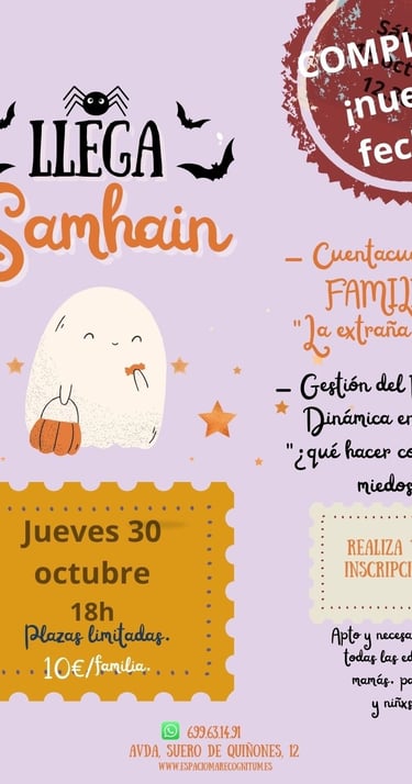 actividades en familia samhain otoño halloween leon Espacio Mare Cognitum