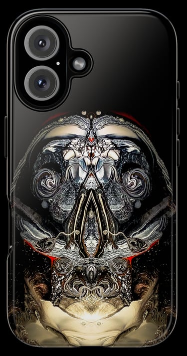 Abyss phone case featuring abstract paint-based artwork