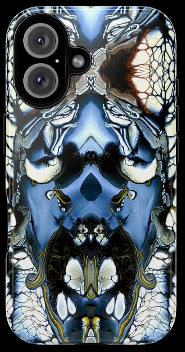 Witchdoctor phone case featuring abstract paint-based artwork