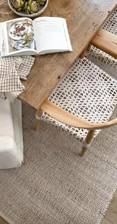 Homes Jute Cotton Hand Woven Natural Farmhouse Area Rug for Living Room