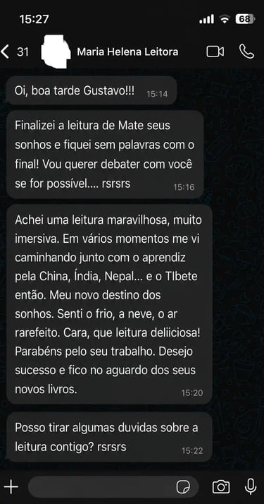 Avaliações WhatsApp Livro Mate Seus Sonhos