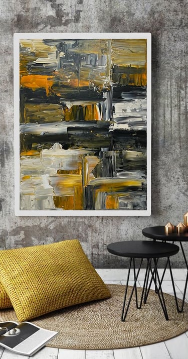 New beginnings - Tableau art abstrait - art contemporain - acrylique sur toile