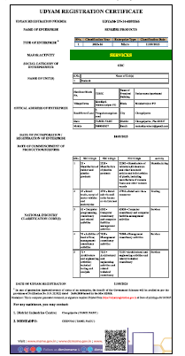 UDYAM registration certificate