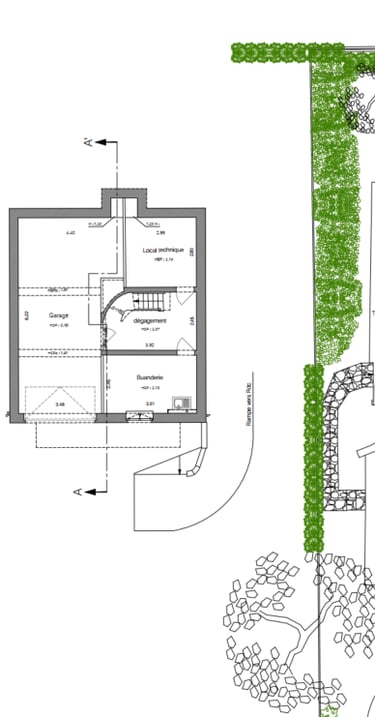Plans d'intérieur avec avoisinement