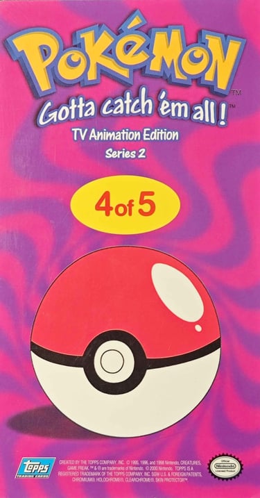 Tin Topper 4 of 5 Topps Pokémon series 2 US back