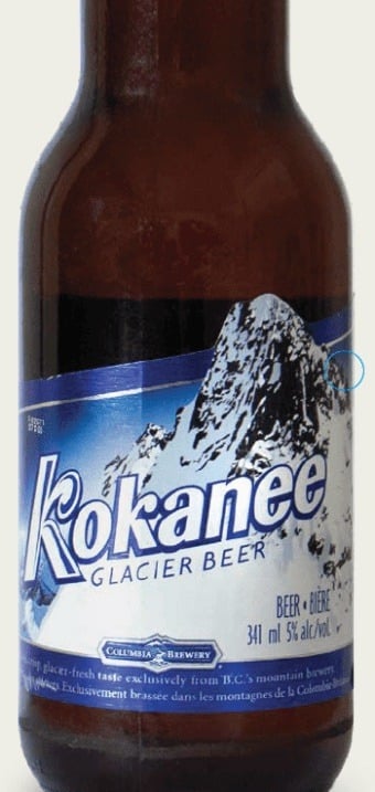 Kokanee Beer bottle label