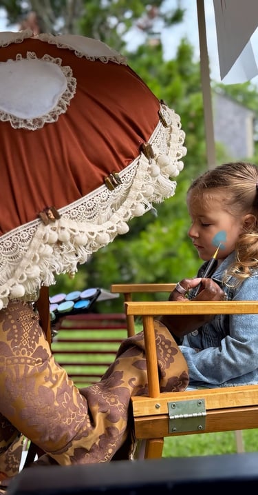 Face painting at a festival