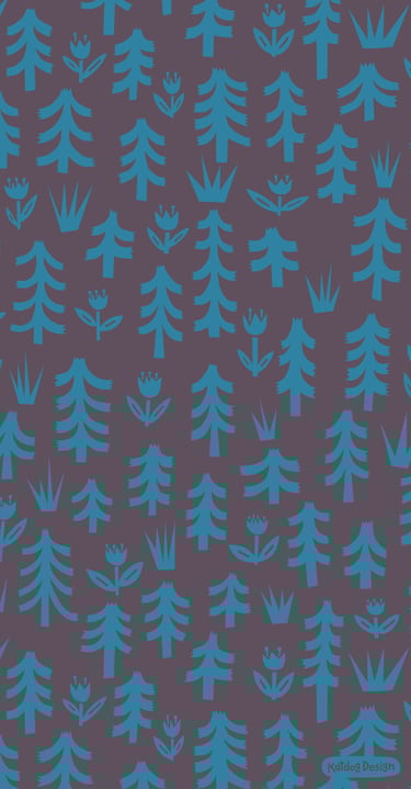 A free phone background with trees and flowers
