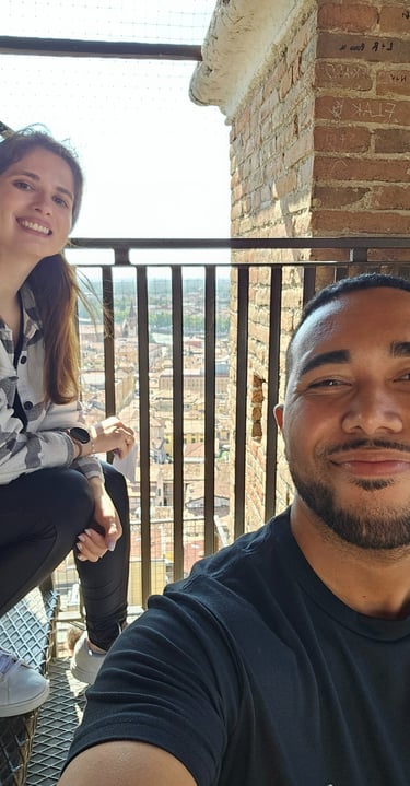 Foto tirada no topo da Torre Dei Lamberti, em Verona