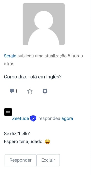espere a resposta