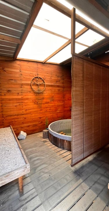 cabaña con tinaja en pichilemu