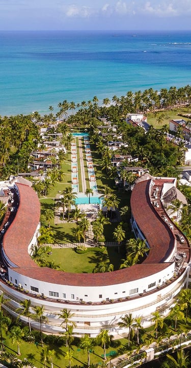 Sublime samana hotel from above