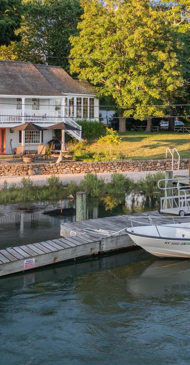 Private dock on the Hammock River just steps from Clinton Town Beach