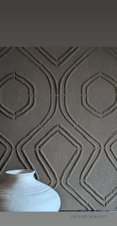 Raised plaster sample