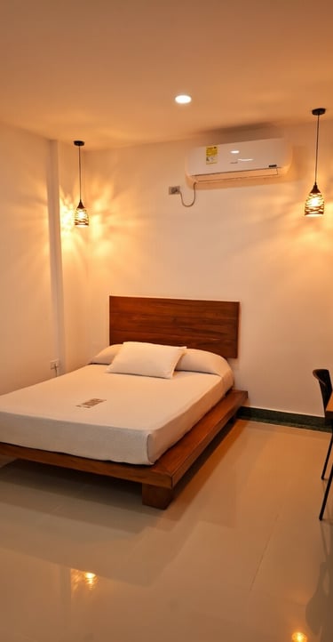 ¿Qué incluye una habitación minimalista en el Hotel Barbacoa? Nuestras habitaciones en Apartadó 