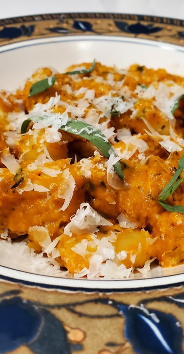 Pumpkin tarragon gnocchi