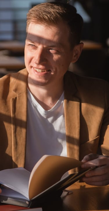 a sugar daddy in a suit jacket and a coffee cup