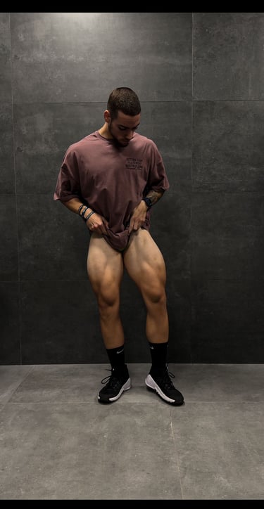 a man with a very big assorted body