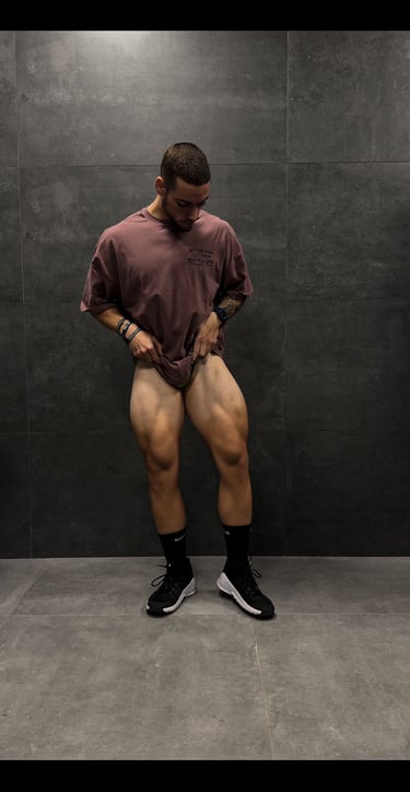 a man with a very big assorted body