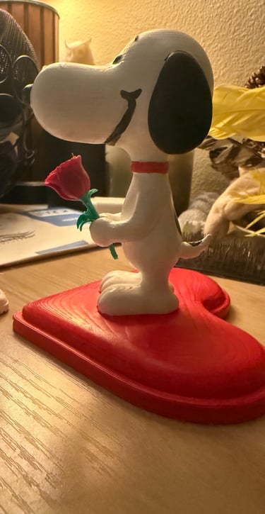 Snoopy Holding Rose