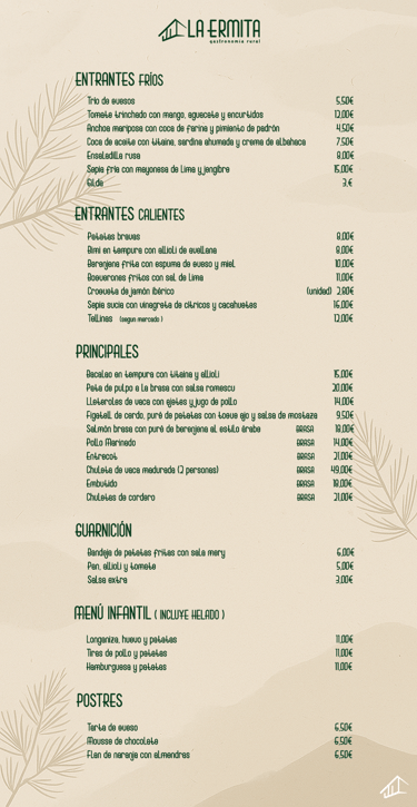 La Carta de Nuestro restaurante, puedes consultar todos nuestros platos