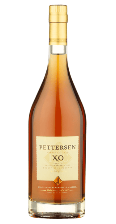 Image showcasing Pettersen XO Extra Old Brandy.