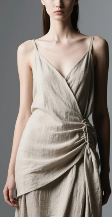 Hemp fabric fashion - halter dresses
