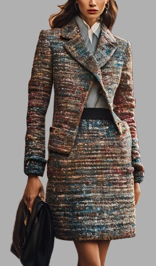Chanel style fabrics, Chanel inspired fabrics, woolen tweed fabrics