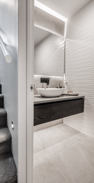 Guest powder room - Kohimarama Rd home renovation - Revive Builders Auckland