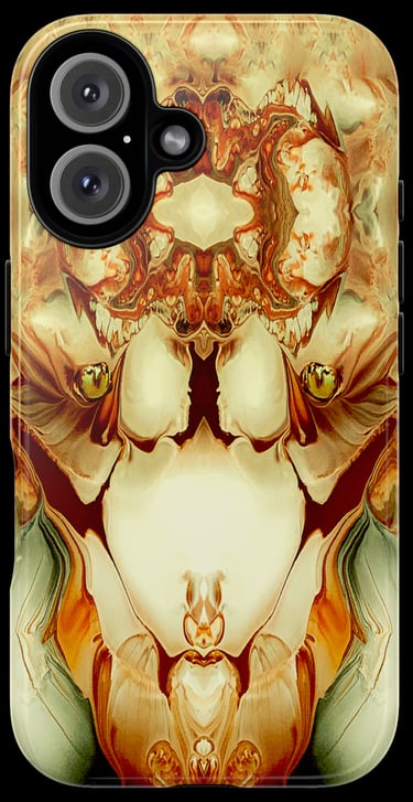 Spellbinder phone case featuring abstract paint-based artwork