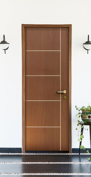 Pintu SWP (solid wood panel) lapisan HPL