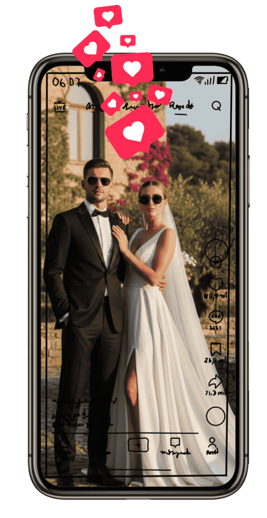 Captura de vídeo vertical para redes sociales de bodas en Cádiz, optimizado para Instagram y TikTok