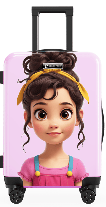 a suitcase with a cartoon character on it