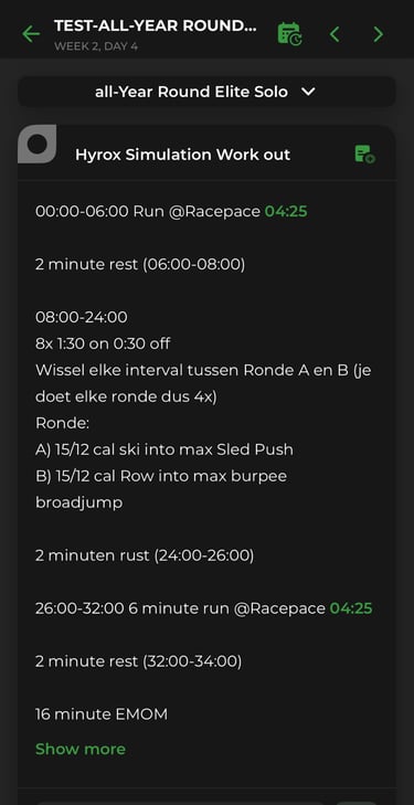 Racepace Training App 