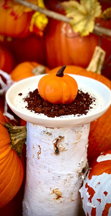 pumpkin shaped dessert