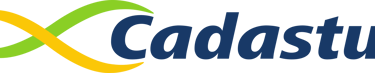 Official Cadastur logo with blue text and yellow and green abstract wave design elements.