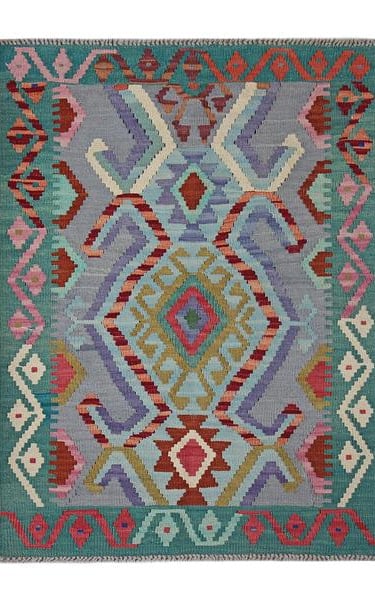 CHALK KILIM - 107cm x 77cm (3'9 x 2'6) - KILIM RUGS - HANDMADE RUG COMPANY