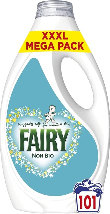a bottle of fairy liquid liquid laundry detere