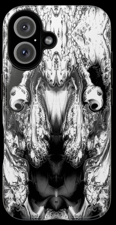 Oracle phone case featuring abstract paint-based artwork