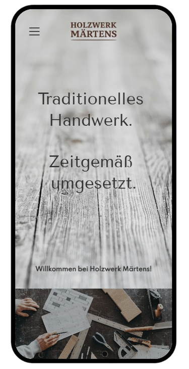 Websiteerstellung Handwerker mobil Demo