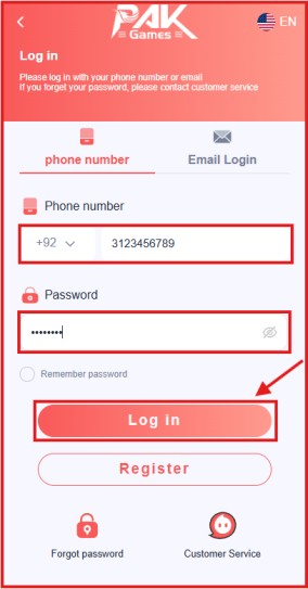Pakgames Login