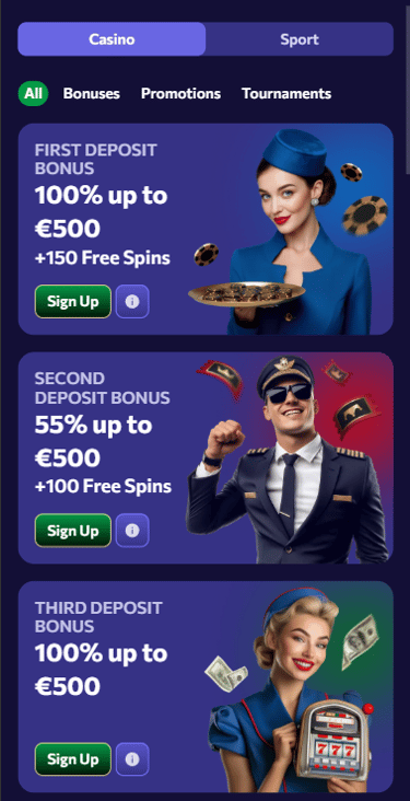 Winairlines casino