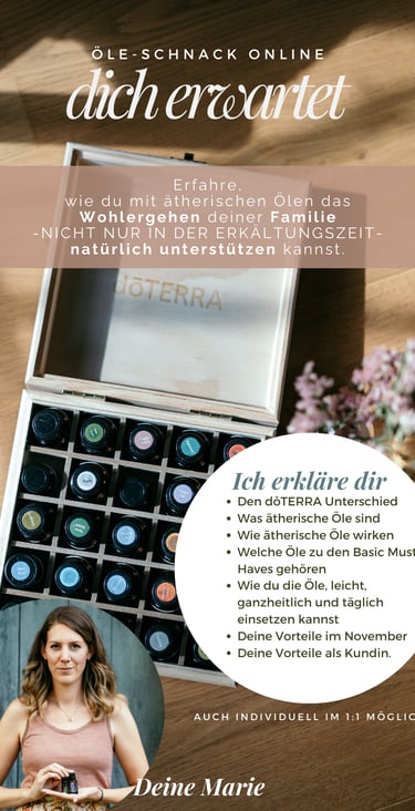 Screenshot des Online-Angebots „Öle Schnack“ – virtuelle Begleitung zum Einstieg in ätherische Öle