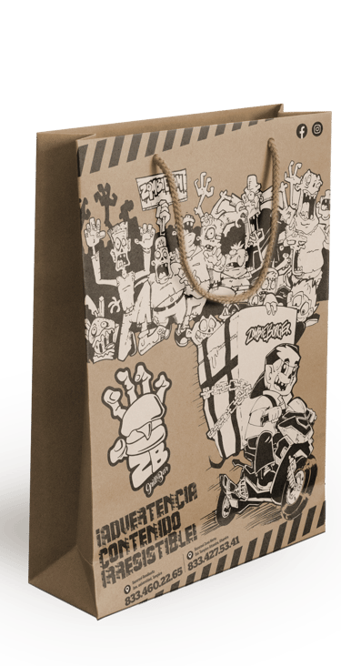 Ilustración para bolsa tipo Kraft
