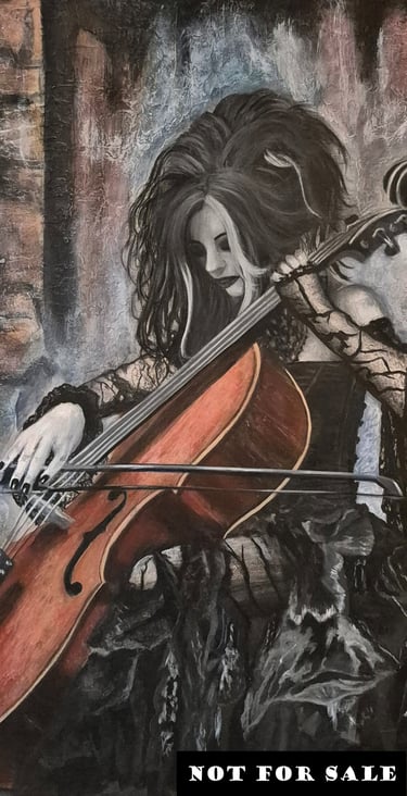 Lady Cello - Acrylic - Not For Sale